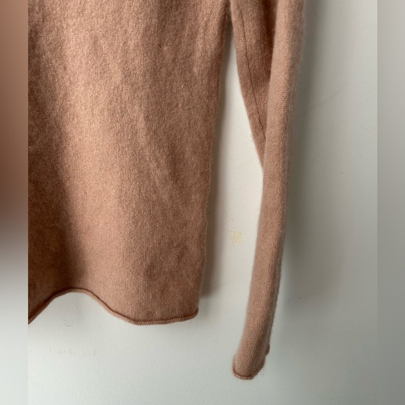 Gobi Cashmere Tan and Green Turtleneck Sweater - Picture 9 of 13